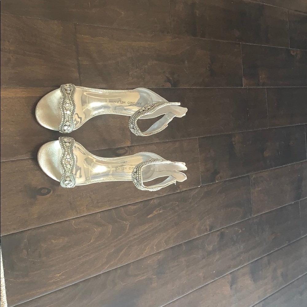 Glitzy Silver High Heels